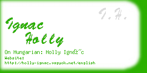 ignac holly business card